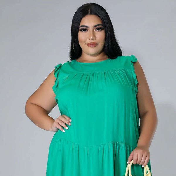 Solid Casual Plus Size Dresses